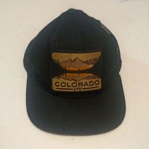 ⛰️ Colorado Limited Black Mesh Trucker hat cap embroidered patch snap back
